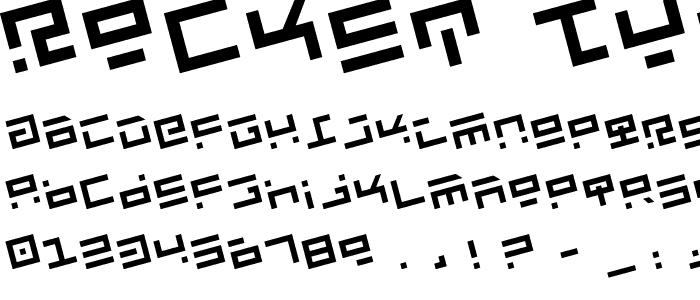 Rocket Type Rotate font